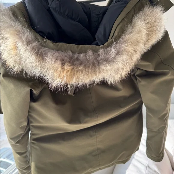 Canada Goose Olive Green Parka with Fur Trim